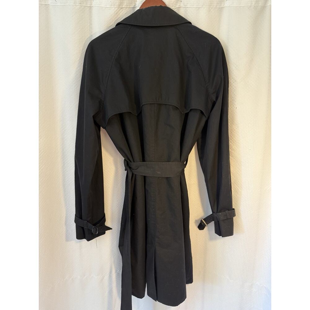American Living Women’s Double Breasted Lightweight‎ Lined Trench Coat XL Black - Picture 5 of 8